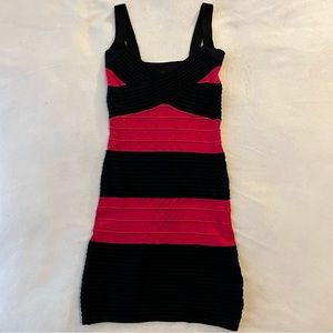 Vintage Guess Red and Black Bandage Dress